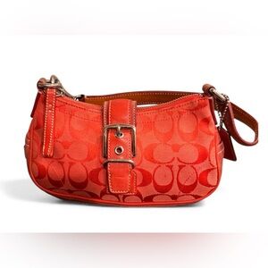 Coach Red Signature Shoulder soho Hampton Bag 6382